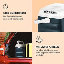 Переносний холодильник Klarstein BeerBelly 29 Функція охолодження й нагрівання USB-порт ECO m, Німеччина, фото 3