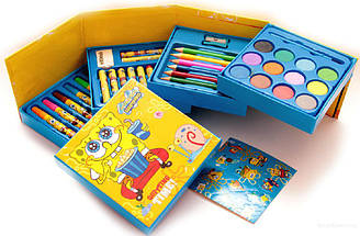 Набір для дитячої творчості "Губка Боб" (38 предметів) квадратний