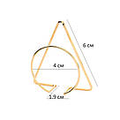 Тримач для ганчіркової серветки Triangle на стіл золотого кольору REMY-DECOR для серветок, фото 3