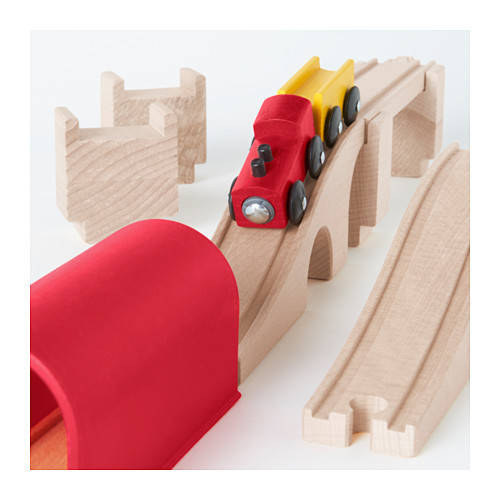 

ЛИЛЛАБУ Поезд, мост, тунель, 12 предметов, 60112896, ИКЕА, IKEA, LILLABO