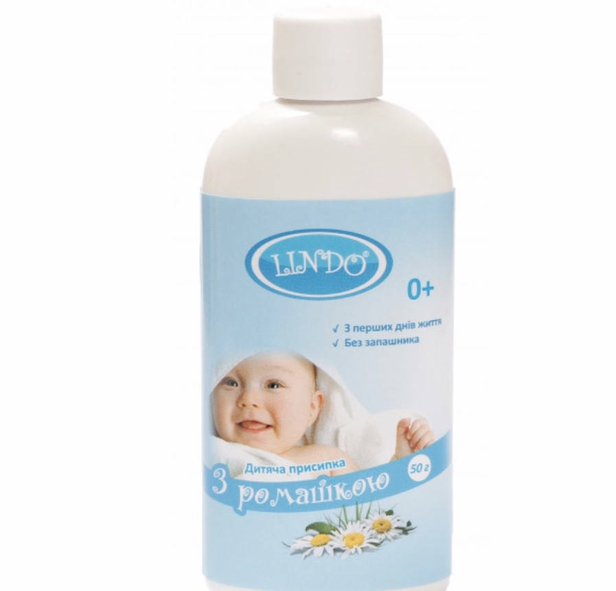 

Присыпка детская Lindo с ромашкой 50 г U 791