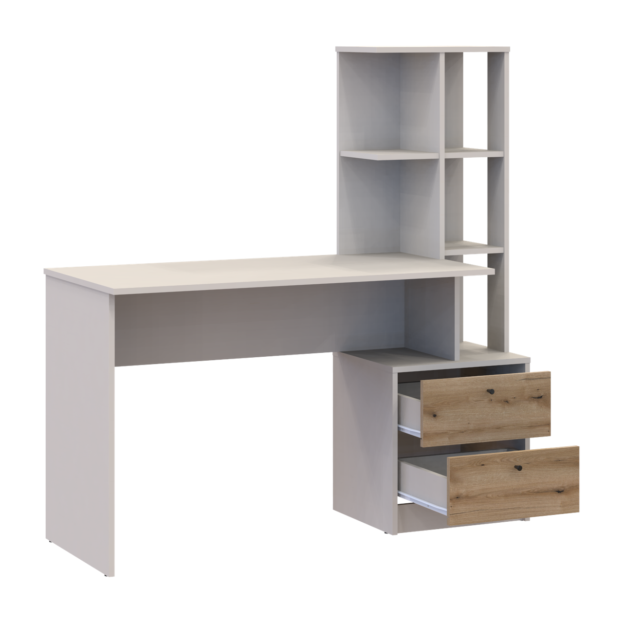 Офісний стіл Doros Т7 Кашемір/Дуб Евок 136х55х138 (41516059) 3