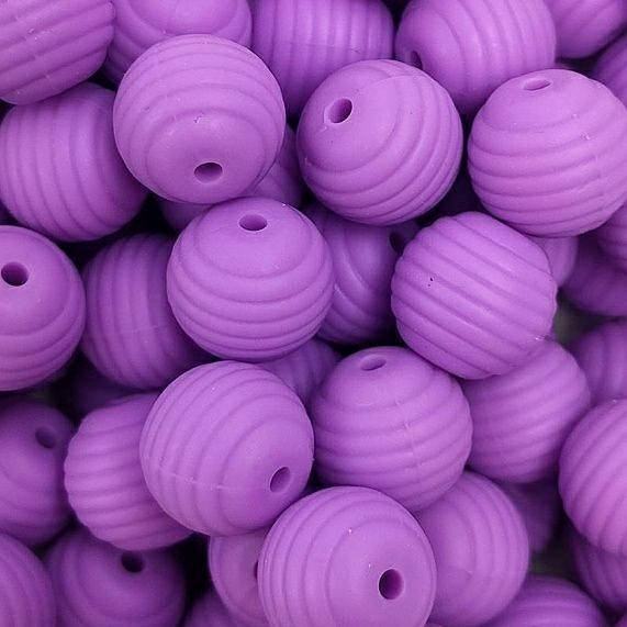 

15 мм спиральная бусина силиконовая Сиреневый