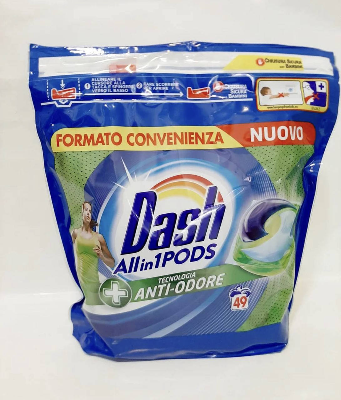 

Капсули для прання DASH ANTI-ODORE , 49 шт