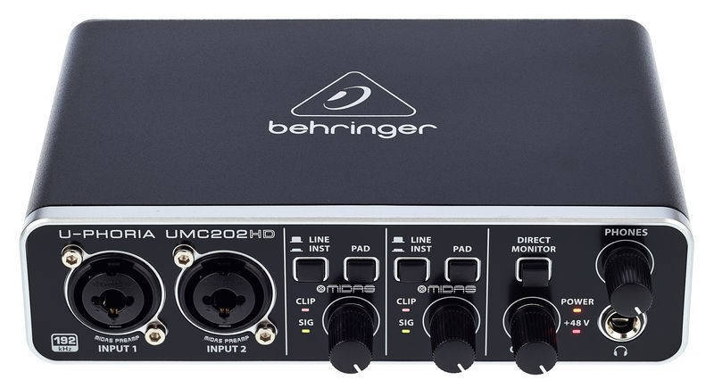 

Аудиоинтерфейс / звуковая карта Behringer U-Phoria UMC202HD