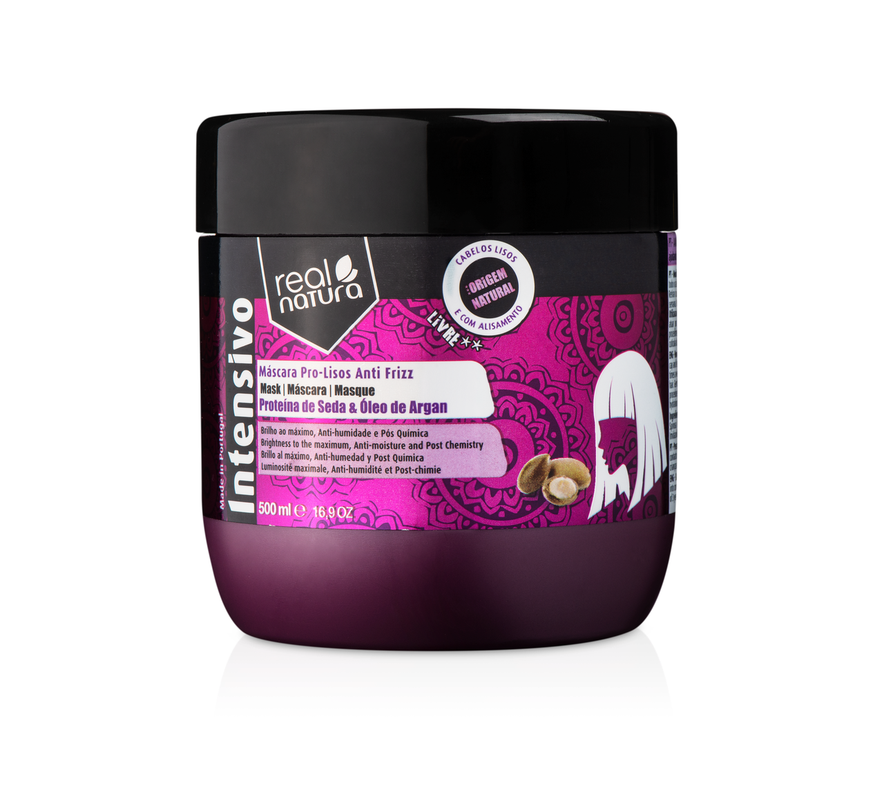 

Маска Real Natura Pro-Lisos Anti Frizz Argan для блеска и гладкости волос 500ml