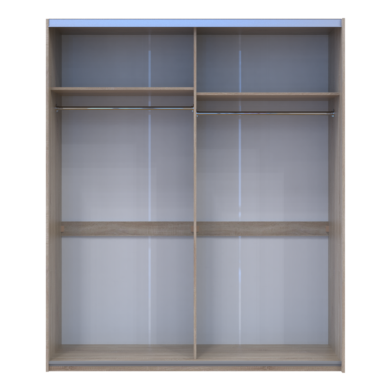 Шафа купе Doros L-Caiser Дуб сонома вставки Білий 2 ДСП 180х60х213 (65789455) 3