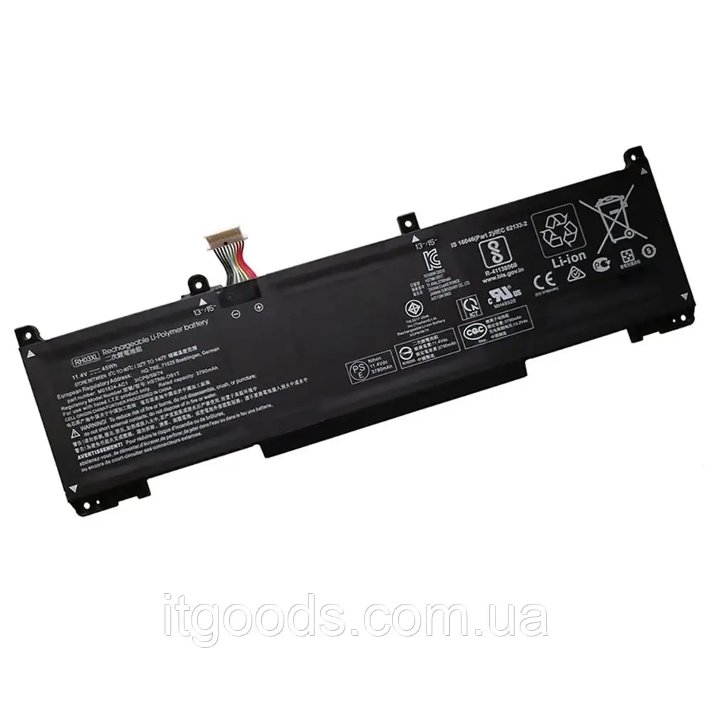 Батарея для ноутбука HP RH03XL 3700mAh ProBook 430 440 450 650 G8 HSTNN-IB9Q M01524-2B1 HSTNN-IB9P HSTNN-OB1T