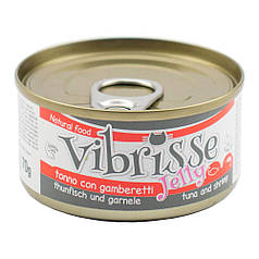 Конc. для кота. VIBRISSE JELLY, тунець/креветки в желе, 70 г