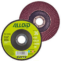 Alloid. Круг пелюстковий торцевий 125 мм, зерно 36, T27 (FD-12536)
