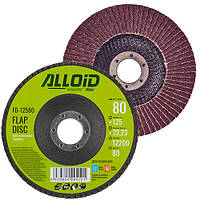 Alloid. Круг пелюстковий торцевий 125 мм, зерно 80, T27 (FD-12580)