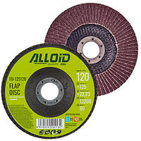Alloid. Круг пелюстковий торцевий 125 мм, зерно 120, T27 (FD-125120)