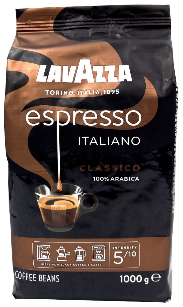 Оригінал! Кава в зернах Lavazza Espresso Italiano Classico 1000г 100% Арабіка Італія