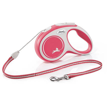 Рулетка FLEXI New Comfort Cord M, 5м, до 20кг, шнур,червона (2922)( 12шт/кор), фото 1