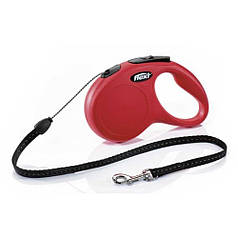 Рулетка FLEXI Classic M, 8м, до 20кг, шнур, червона (2801) +