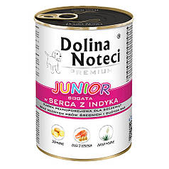 Корм конс.Dolina Noteci Premium для цуценят з індичим серцем, 400 гр (24 шт/уп)