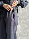 Костюм СПОРТИВНИЙ ХУДІ+ДЖОГЕРИ 3-нитка р.40-58 FREEDOM TEVI ГРАФІТ, фото 9