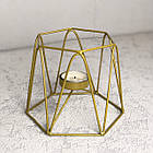 Підсвічник DecorArt "Грань" 15х15х12 см чорний