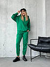 Костюм СПОРТИВНИЙ ХУДІ+ДЖОГЕРИ 3-нитка р.40-58 FREEDOM TEVI ЗЕЛЕНИЙ, фото 3