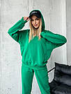 Костюм СПОРТИВНИЙ ХУДІ+ДЖОГЕРИ 3-нитка р.40-58 FREEDOM TEVI ЗЕЛЕНИЙ, фото 7