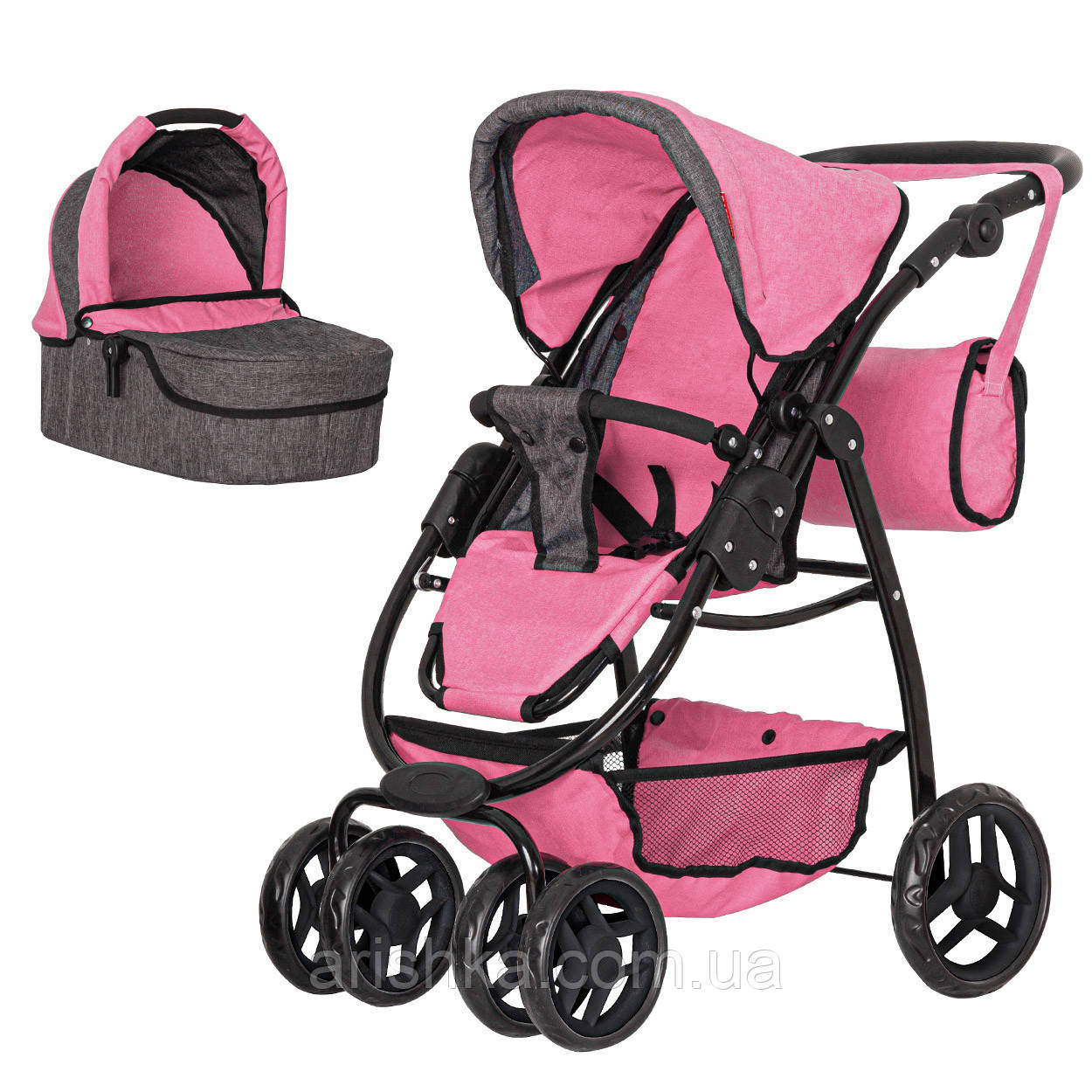 Коляска для ляльки 2в1 CARRELLO AVANTI 9662
