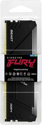 Модуль пам'яті для комп'ютера DDR4 16GB 3733 MHz Beast RGB Kingston Fury (ex.HyperX) (KF437C19BB12A/16), фото 2