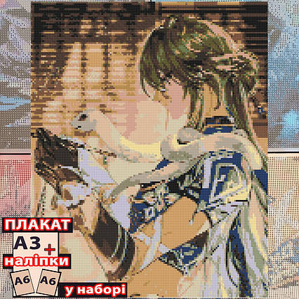 Алмазна мозаїка Genshin Impact Бай Чжу (40*50) / Геншин Імпакт