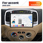 Штатна магнітола Mekede  MS 2k Hyndai Accent 3 (2006-2011) CarPlay QleD, фото 3