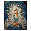 Алмазна мозаїка Свята Марія 40 х 30 см, картина стразами за номерами, фото 3