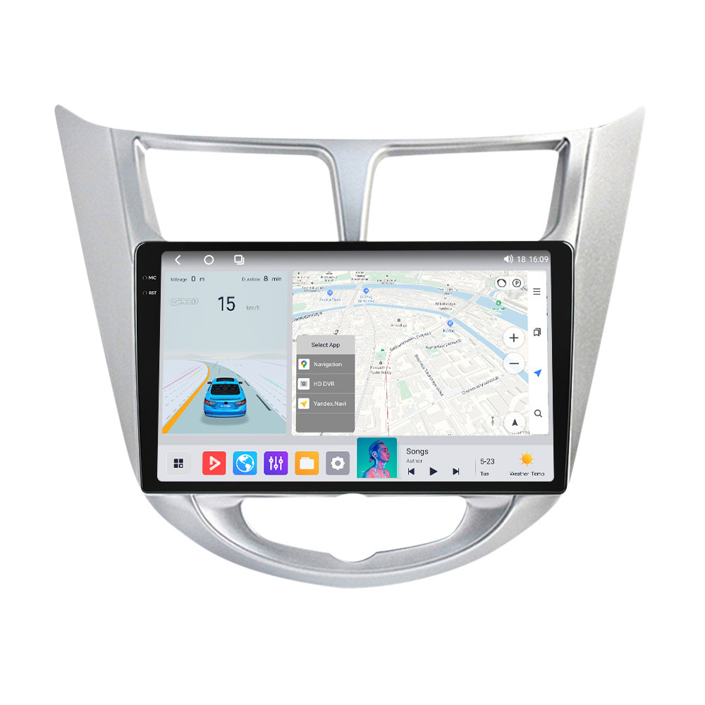 Штатна магнітола Mekede MS 2k Hyndai Solaris 1 (2010-2016) CarPlay QleD