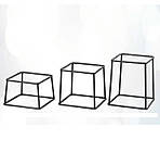 Підставка під блюдо з металу DecorArt комплект три куби 4896497. Предмети для сервірування металеві