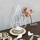 Підсвічник DecorArt "Діамант" 18x10 см білий