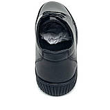 Жіночі шкіряні туфлі на низькому ходу закриті чорного кольору зі шнурівкою Турція SR1063-2 розмір 39, фото 6