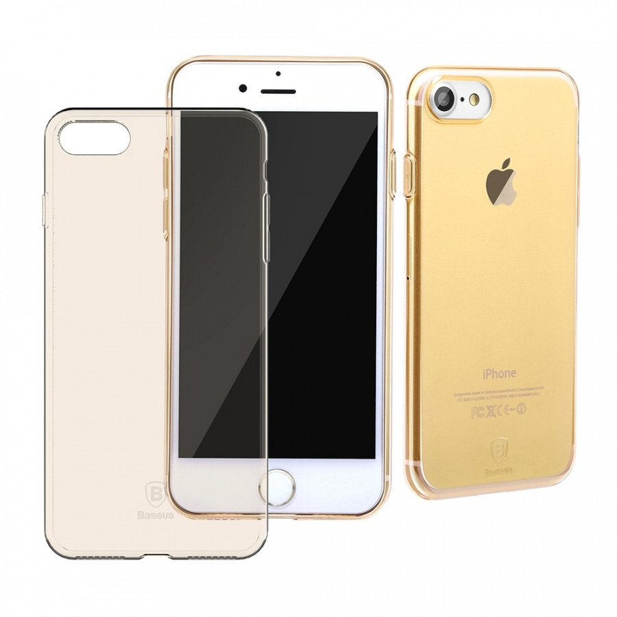 Чохол Baseus для Apple iPhone 8 / 7 Simple Series, Gold Transparent (ARAPIPH7-B0V)