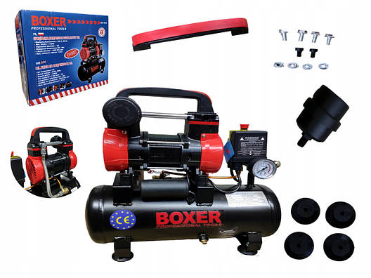 Компресор повітряний безмасляний двохциліндровий BOXER BX-1015, фото 1