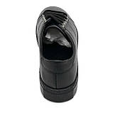 Жіночі шкіряні кеди чорного кольору на шнурівці легкі Туреччина SY101-2 розмір 36, фото 6