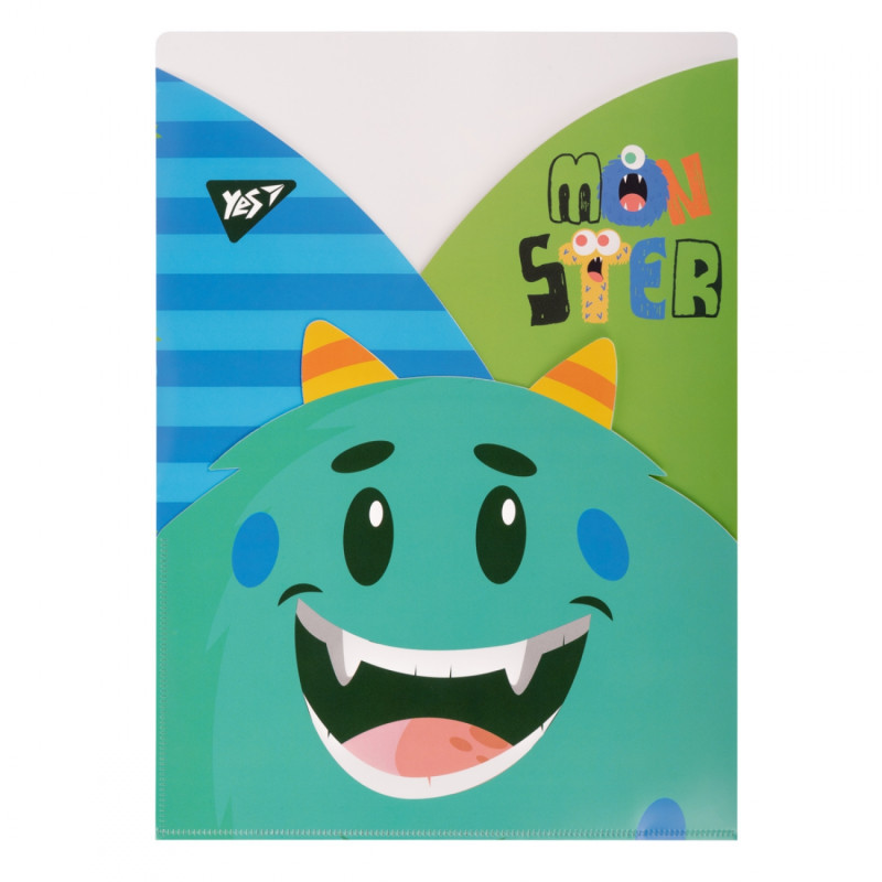 Папка-куток "Yes" 491941 A4 "Monsters", 3 фігурні відділення, шт