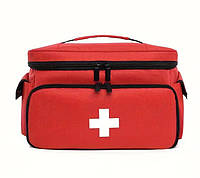 Аптечка, сумка-органайзер для медикаментів Велика Червона ( код: IBH052R )
