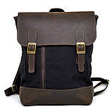 Рюкзак для ноутбука з канвасу та шкіри RGC-3880-3md від TARWA 40 × 30 × 16 Коричневий, фото 3