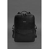 Шкіряний міський рюкзак на блискавці BlankNote Cooper maxi чорний, фото 2