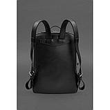 Шкіряний міський рюкзак на блискавці BlankNote Cooper maxi чорний, фото 4