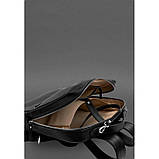 Шкіряний міський рюкзак на блискавці BlankNote Cooper maxi чорний, фото 5