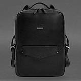 Шкіряний міський рюкзак на блискавці BlankNote Cooper maxi чорний, фото 6