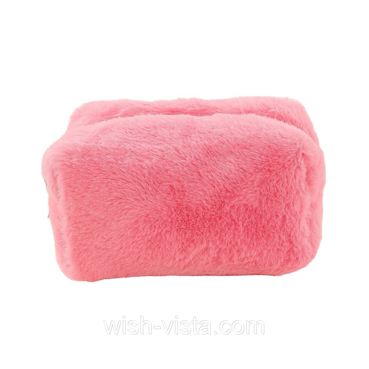 Косметичка плюшева ANbeauty 18х9х10 см Малинова (AN0103265), фото 1