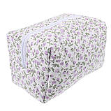 Косметичка з квітковим принтом ANbeauty 17х10х10,5 см Фіолетова (AN0103353), фото 4