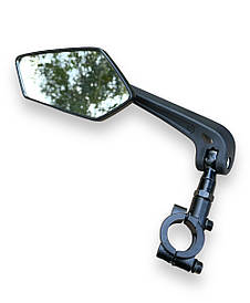 Дзеркало на велосипед самокат мотоцикл мопед заднього виду (ліве) з кріпленням на кермо