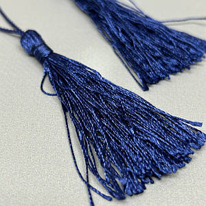 Декоративні китиці для рукоділля 13 см - синій темний дипломат