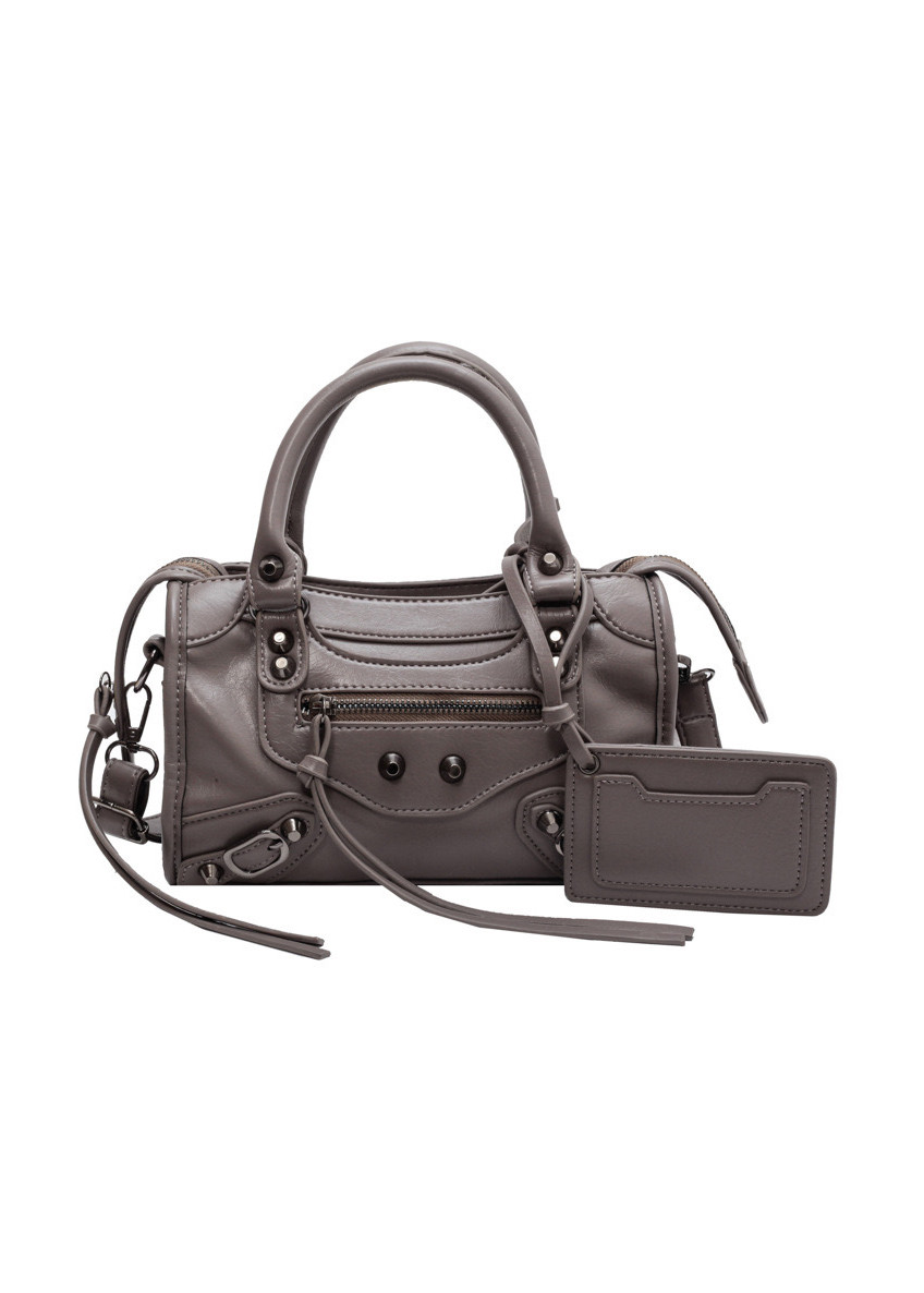 Жіноча сумка 7005/7705 з двома ручками крос-боді сіра, фото 1