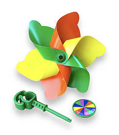 Вітряк дитячий на кермо велосипеда самоката велобіга різнобарвний