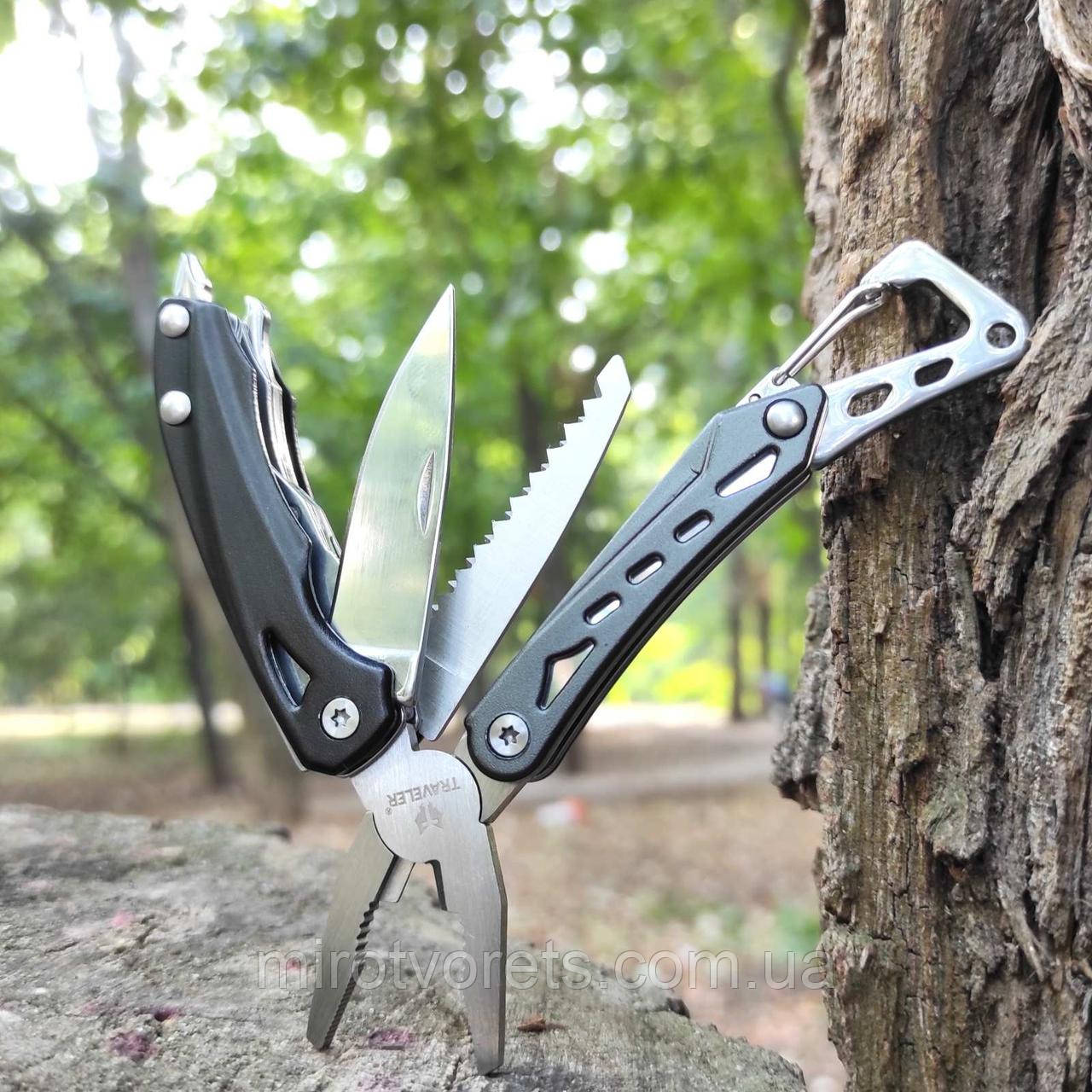 Мультитул Traveler (пасатижі) Mini на карабіні MQ015, фото 1